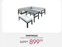 Meubles RD Martinique - Steel Outdoor Sectional with Table and Bench offer