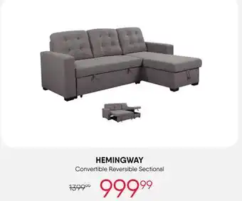 Meubles RD Hemingway - Convertible Reversible Sofa with Storage offer