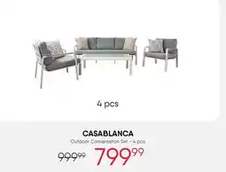 Meubles RD Casablanca - Aluminium Outdoor Conversation Set with Coffee Table - 4 pcs offer