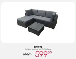 Meubles RD Hawai - Rattan Outdoor Sectional with Coffee Table - 2 pcs offer
