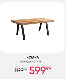 Meubles RD Indiana - Rectangular Dining Table 75 offer