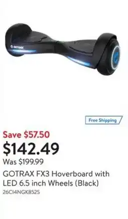 Walmart Gotrax fx3 hoverboard with led wheels offer