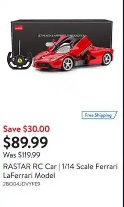 Walmart Rastar rc car 1/14 scale ferrari laferrari model offer