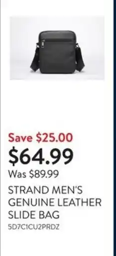 Walmart Strand men's genuine leather slide bag offer