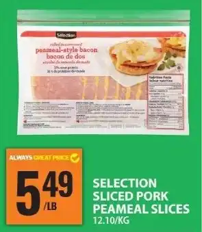 Food Basics Selection sliced pork peameal slices offer