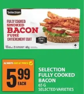 Food Basics Selection fully cooked bacon offer