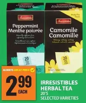 Food Basics Irresistibles herbal tea offer
