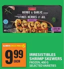 Food Basics Irresistibles shrimp skewers offer