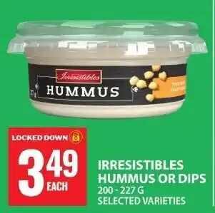 Food Basics Irresistibles hummus or dips offer
