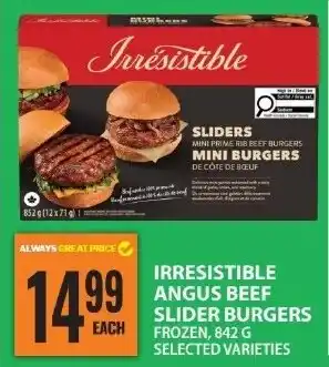 Food Basics Irresistible angus beef slider burgers offer