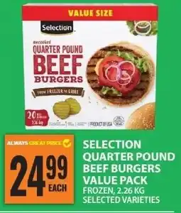 Food Basics Selection quarter pound beef burgers value pack offer