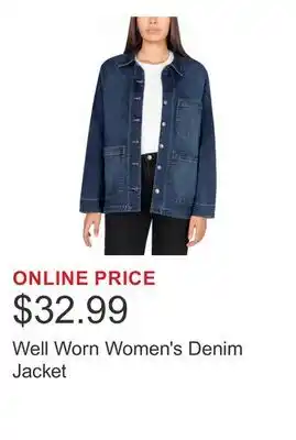 Costco Well Worn Women's Denim Jacket offer