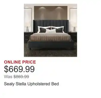 Costco Sealy Stella Upholstered Bed offer
