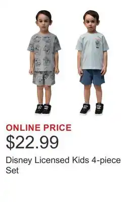 Costco Disney Licensed Kids 4-piece Set offer