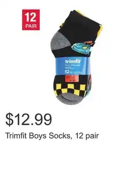 Costco Trimfit Boys Socks, 12 pair offer