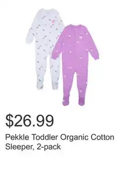 Costco Pekkle Toddler Organic Cotton Sleeper, 2-pack offer
