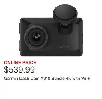 Costco Garmin Dash Cam X310 Bundle 4K with Wi-Fi offer