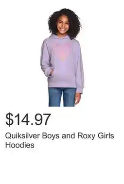 Costco Quiksilver Boys and Roxy Girls Hoodies offer