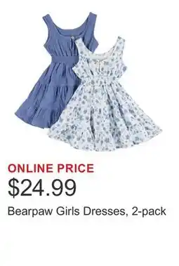 Costco Bearpaw Girls Dresses, 2-pack offer