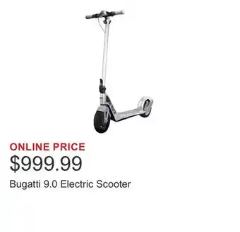 Costco Bugatti 9.0 Electric Scooter offer