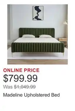 Costco Madeline Upholstered Bed offer