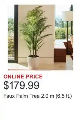 Costco Faux Palm Tree 2.0 m (6.5 ft.) offer