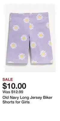 Old Navy Old Navy Long Jersey Biker Shorts for Girls offer