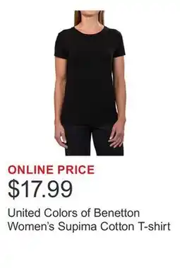 Costco United Colors of Benetton Women's Supima Cotton T-shirt offer