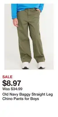 Old Navy Old Navy Baggy Straight Leg Chino Pants for Boys offer