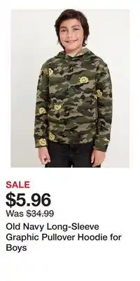 Old Navy Old Navy Long-Sleeve Graphic Pullover Hoodie for Boys offer