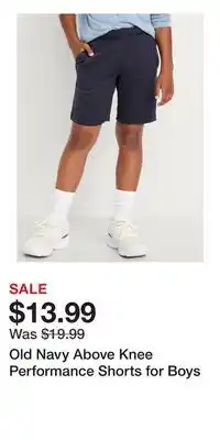 Old Navy Old Navy Above Knee Performance Shorts for Boys offer