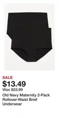 Old Navy Old Navy Maternity 2-Pack Rollover-Waist Brief Underwear offer