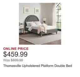 Costco Thomasville Upholstered Platform Double Bed offer