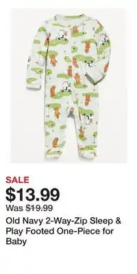 Old Navy Old Navy 2-Way-Zip Sleep & Play Footed One-Piece for Baby offer