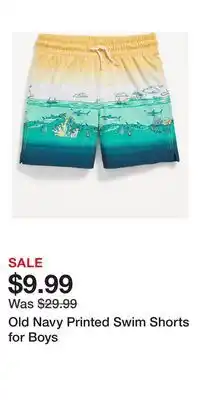 Old Navy Old Navy Printed Swim Shorts for Boys offer