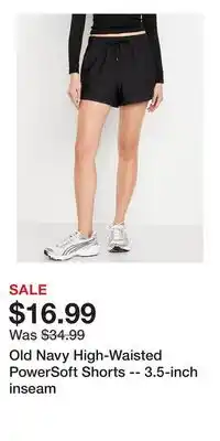 Old Navy Old Navy High-Waisted PowerSoft Shorts -- 3.5-inch inseam offer