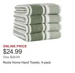 Costco Roots Home Hand Towels. 4-pack offer