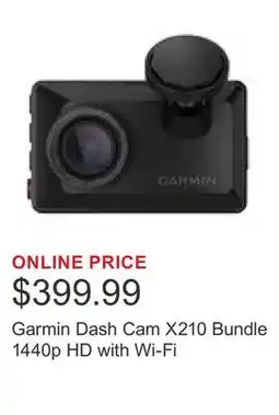 Costco Garmin Dash Cam X210 Bundle 1440p HD with Wi-Fi offer
