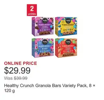 Costco Healthy Crunch Granola Bars Variety Pack, 8 × 120 g offer