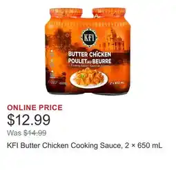 Costco KFI Butter Chicken Cooking Sauce, 2 × 650 mL offer