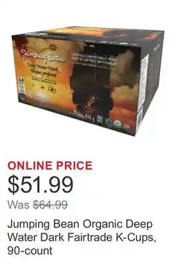 Costco Jumping Bean Organic Deep Water Dark Fairtrade K-Cups, 90-count offer