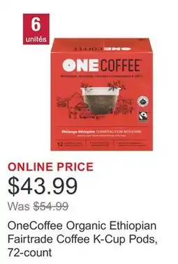 Costco OneCoffee Organic Ethiopian Fairtrade Coffee K-Cup Pods, 72-count offer