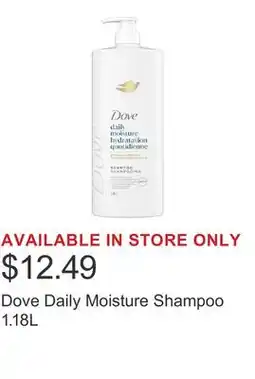 Costco Dove Daily Moisture Shampoo 1.18L offer