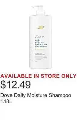 Costco Dove Daily Moisture Shampoo 1.18L offer