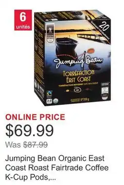 Costco Jumping Bean Organic East Coast Roast Fairtrade Coffee K-Cup Pods, 120-count offer