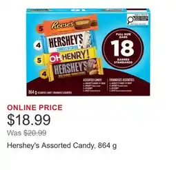 Costco Hershey's Assorted Candy, 864 g offer