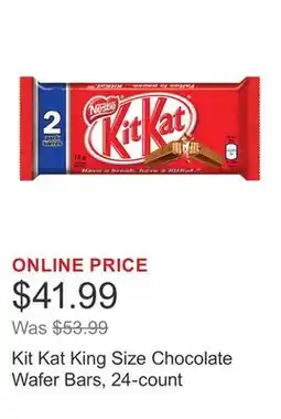 Costco Kit Kat King Size Chocolate Wafer Bars, 24-count offer