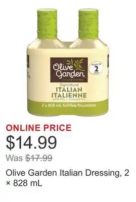 Costco Olive Garden Italian Dressing, 2 × 828 mL offer