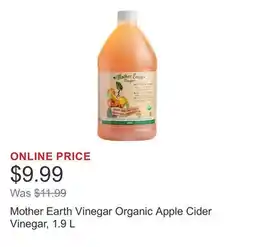 Costco Mother Earth Vinegar Organic Apple Cider Vinegar, 1.9 L offer