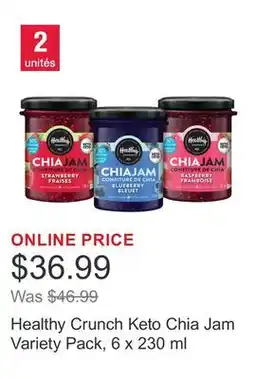 Costco Healthy Crunch Keto Chia Jam Variety Pack, 6 x 230 ml offer